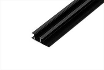 淮北航空纤维墙咔铝合金带灯中条（哑黑氧化）